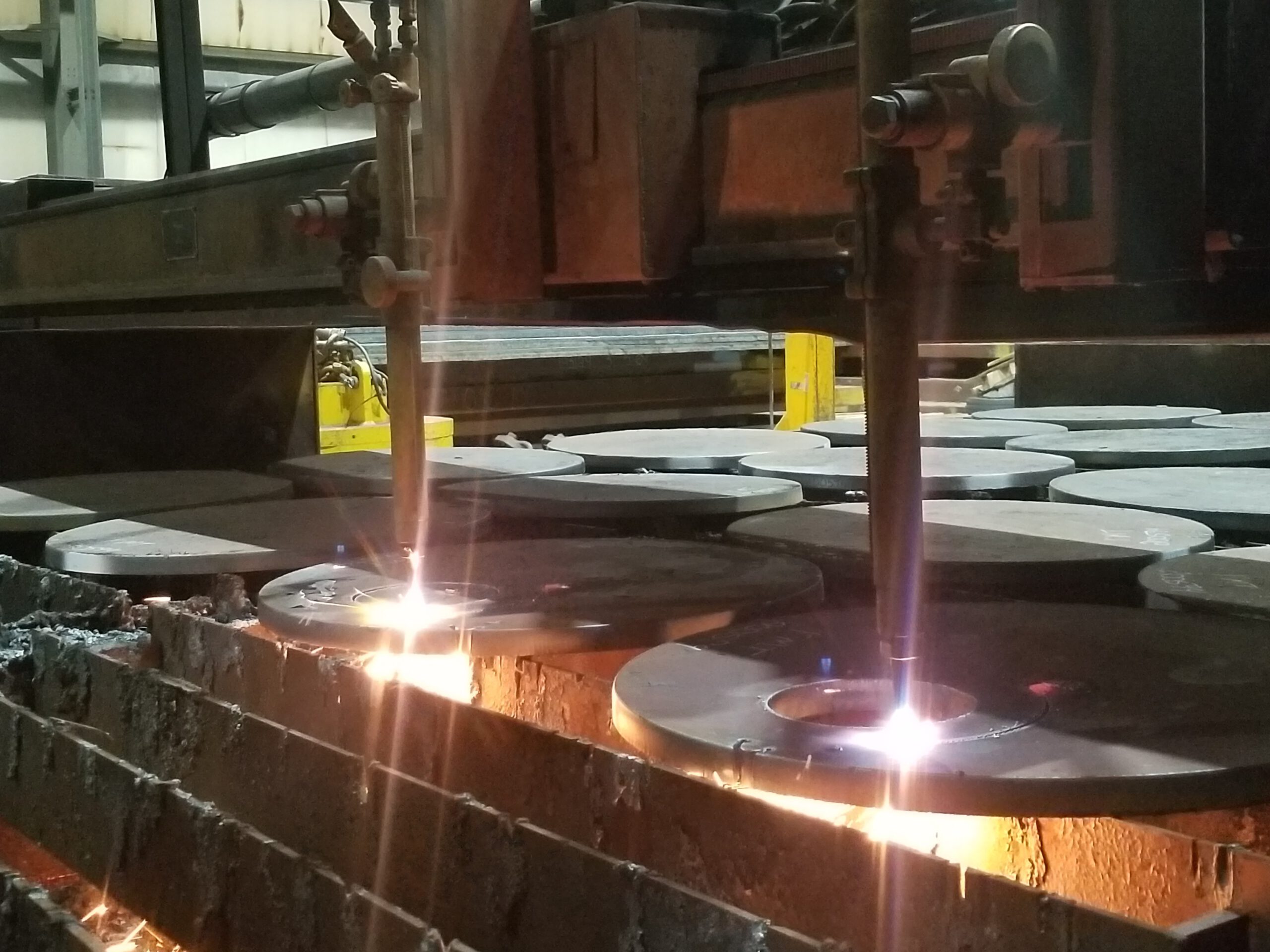 Profile Cutting with oxy 2 torches at Quality Plates & Profiles